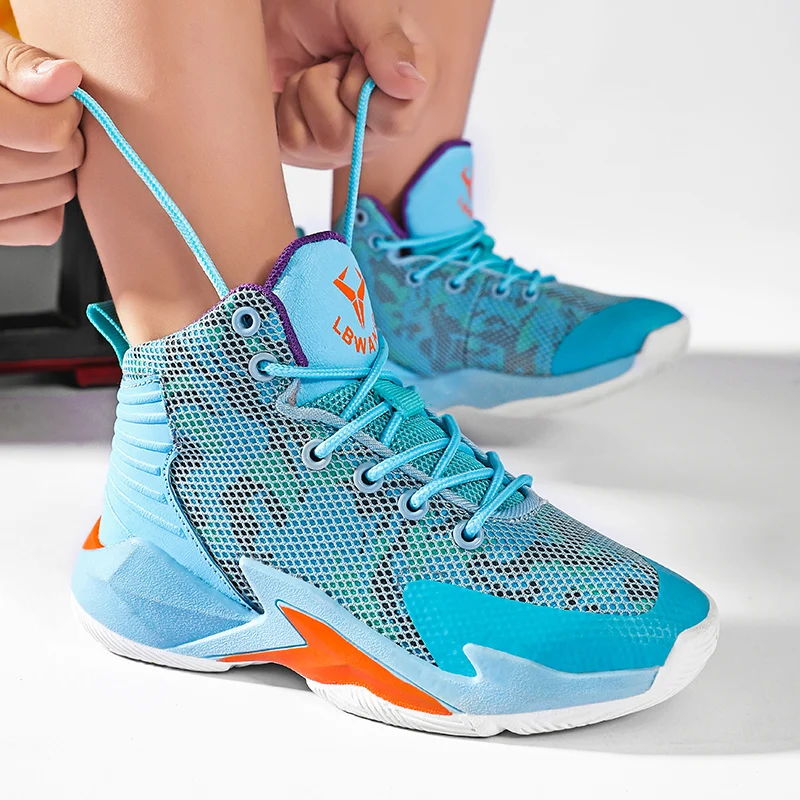 2022 New Kids Basketball Shoes Casual Kids Sneakers Leather Sport Fashion Boy All Seasons Children Sneakers for Boys Brand