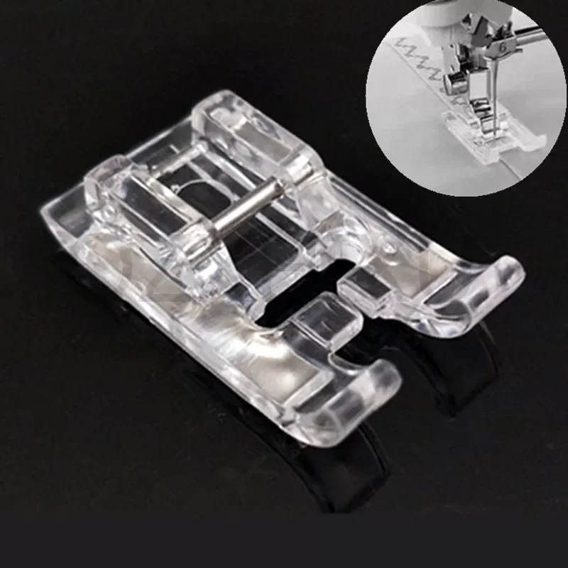 

5mm Clear Open Toe Satin Stitch Presser Foot For All Domestic Low Shank Snap-on Sewing Machine Accessories 7YJ313