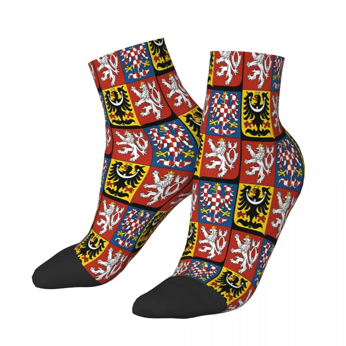 Czech Republic Coat Of Arms Ankle Socks Male Mens Women Winter Stockings Hip Hop