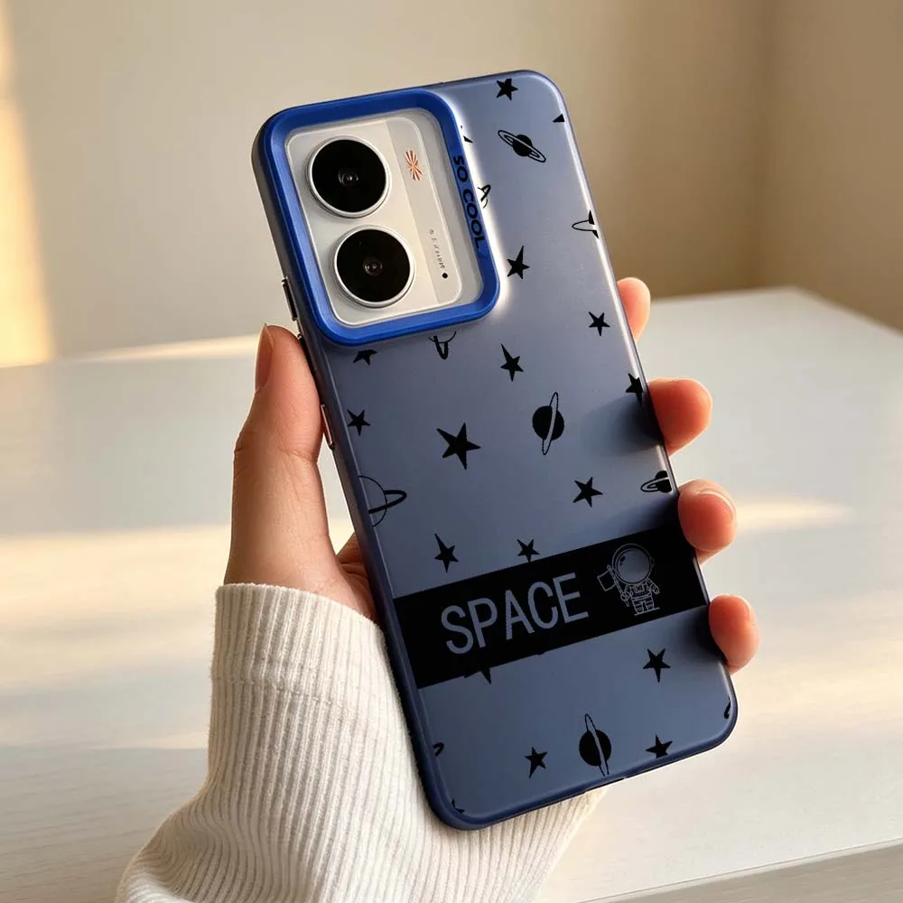 Фото Чехол Design Stars Space для Realme 14X 14 13 12X 12 11X 11 10 9i C67 C75 V60 70 C25Y Pro, серебристый цветной чехол для телефона. №4