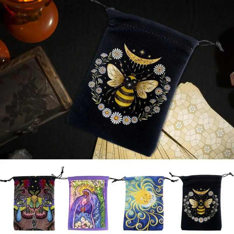 

Tarot Bag Deck Card Storage Cards Bag Tarot Card Velvet Bag 13x18cm Board Game Bag With Drawstring JewelryTarot Card Holder Bag