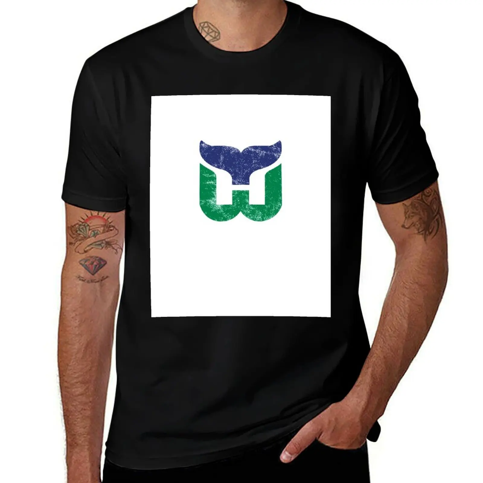Hartford Whalers Distressed Logo — Defunct Hockey Team сбор расширения 1979-1997 годов для Connecticut футболка