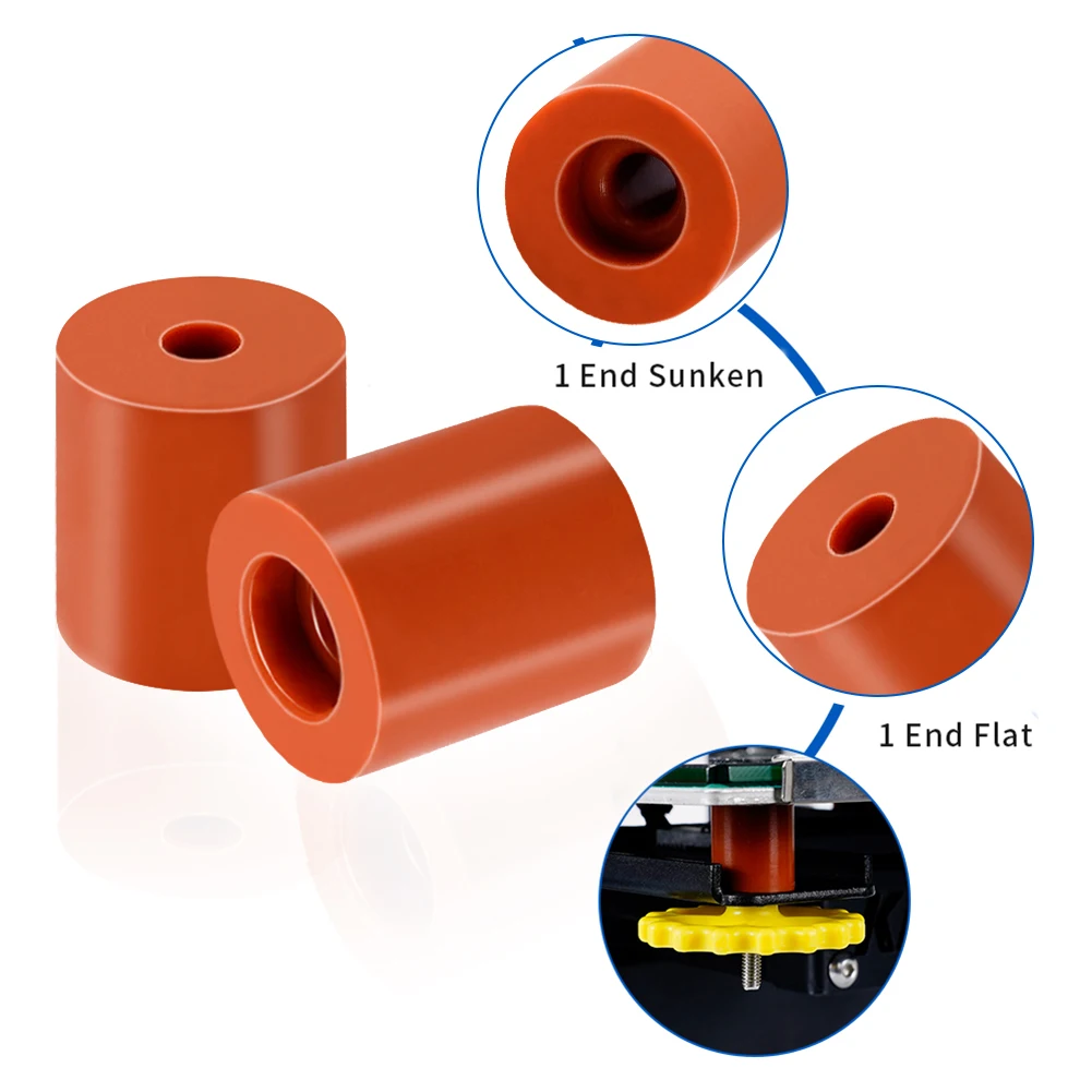 

4Pcs High Temperature Silicone Solid Spacer Hot Bed Leveling Column For CR-10 CR10S Ender-3 Prusa I3 3D Printer Parts