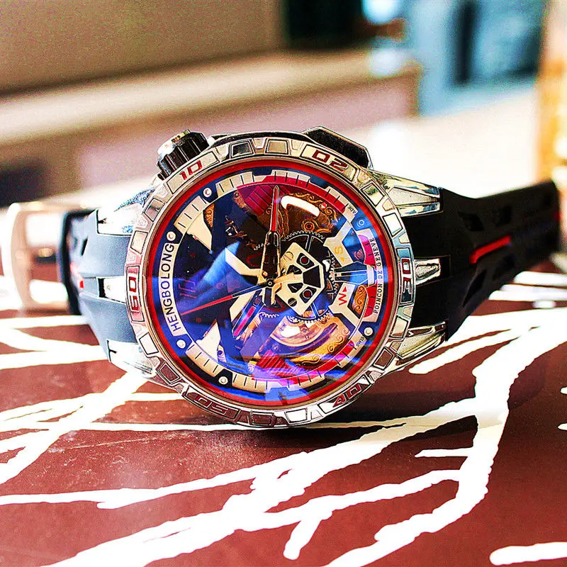 

Luxury Mechanical Watch Large Dial Tourbillon Skeleton Automatic Men's Watch Gift For Men Wristwatch Waterproof Clock Sport 2022