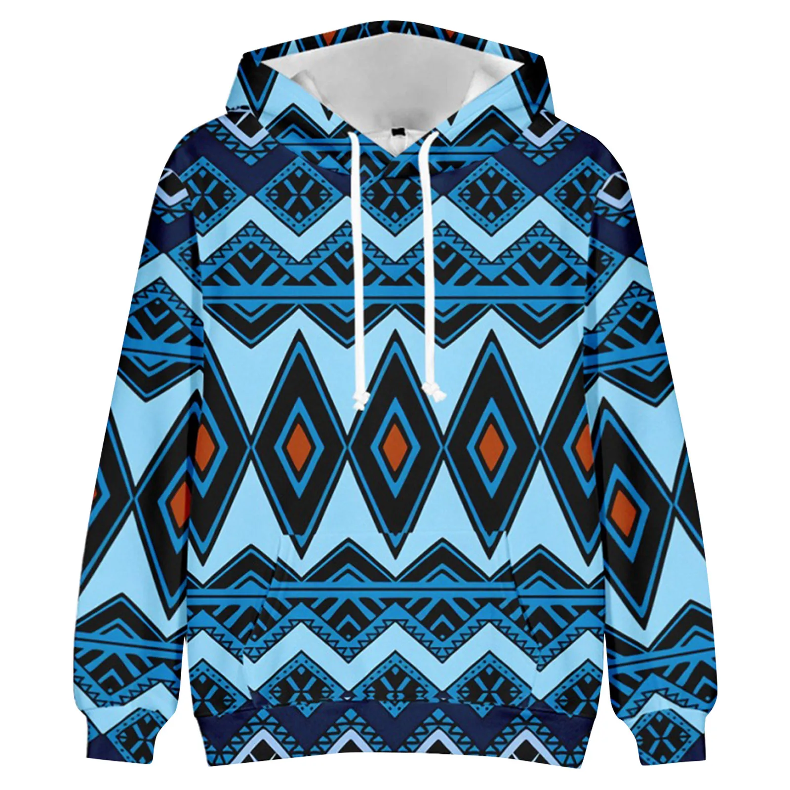 

Fashion Print Loose Men'S And Women'S Casual High Quality Drawstring Jacket Hooded Sweater Long Sleeve Button Warm Coats هودي