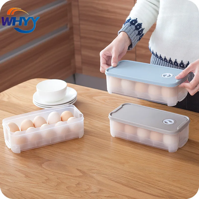 

Egg Preservation Box Refrigerator Egg Box Egg Tray Kitchen Multi-grid Thickened Transparent Stackable Plastic Food Storage Box