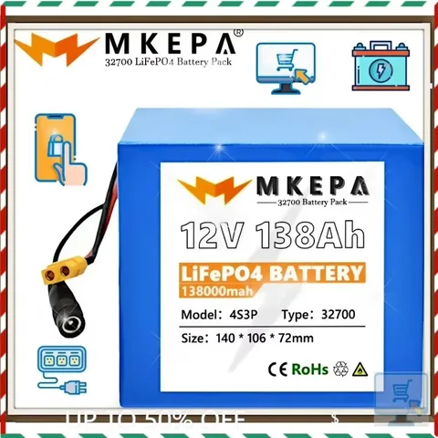 Аккумулятор LiFePO4 KEPAH 4S3P 32700 12В