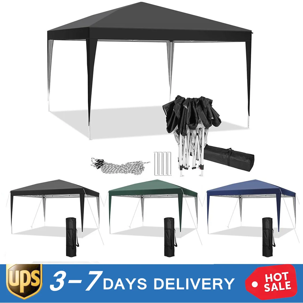 

Right Angle Folding Shed Tent Picnic Outdoor Anti UV Waterproof Instant Shelter with 4 Removable Side Walls