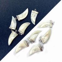 natural sea shell pendant big pepper shape carved white diy making necklace pendant accessories jewelry charm wholesale