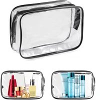 waterproof pvc toiletry carry bag clear cosmetic pouch portable makeup organizer bag for travel bathroom and organizing women