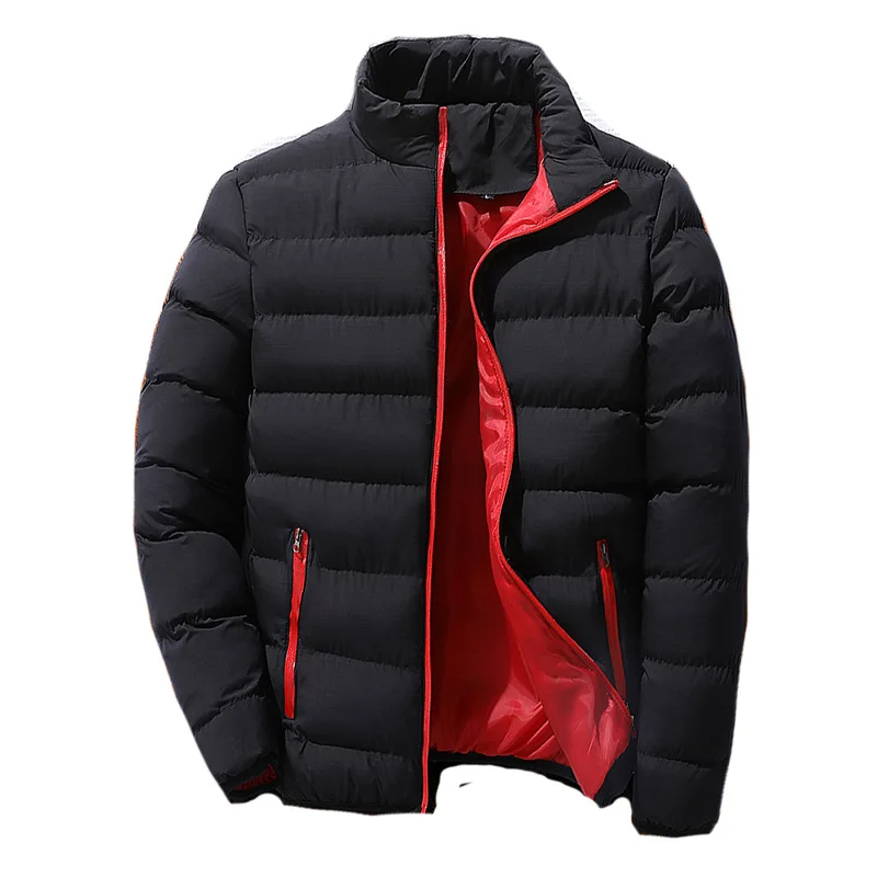 2023 New Winter Sports Cotton-padded Jacket Men Stand Collar Cardigan Outdoor Cotton-padded Jacket Casual Jacket Warm Men Coats