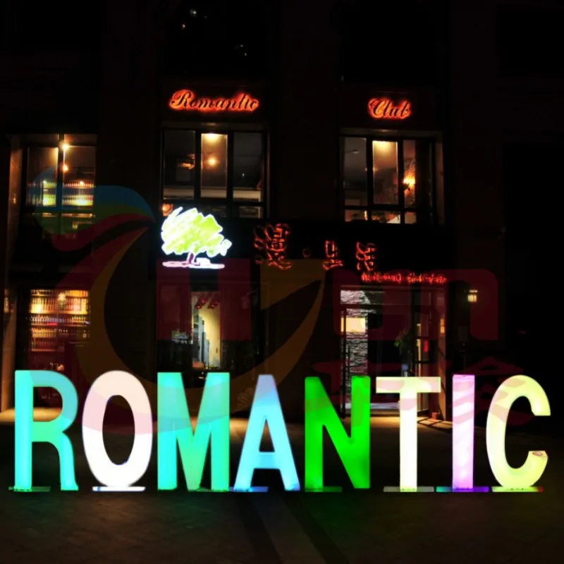 

Перезаряжаемые светодиодные алфавитные буквы высотой 80 см с подсветкой LOVE, римская колонна, дорожные выводы для отелей, магазинов, открытые...