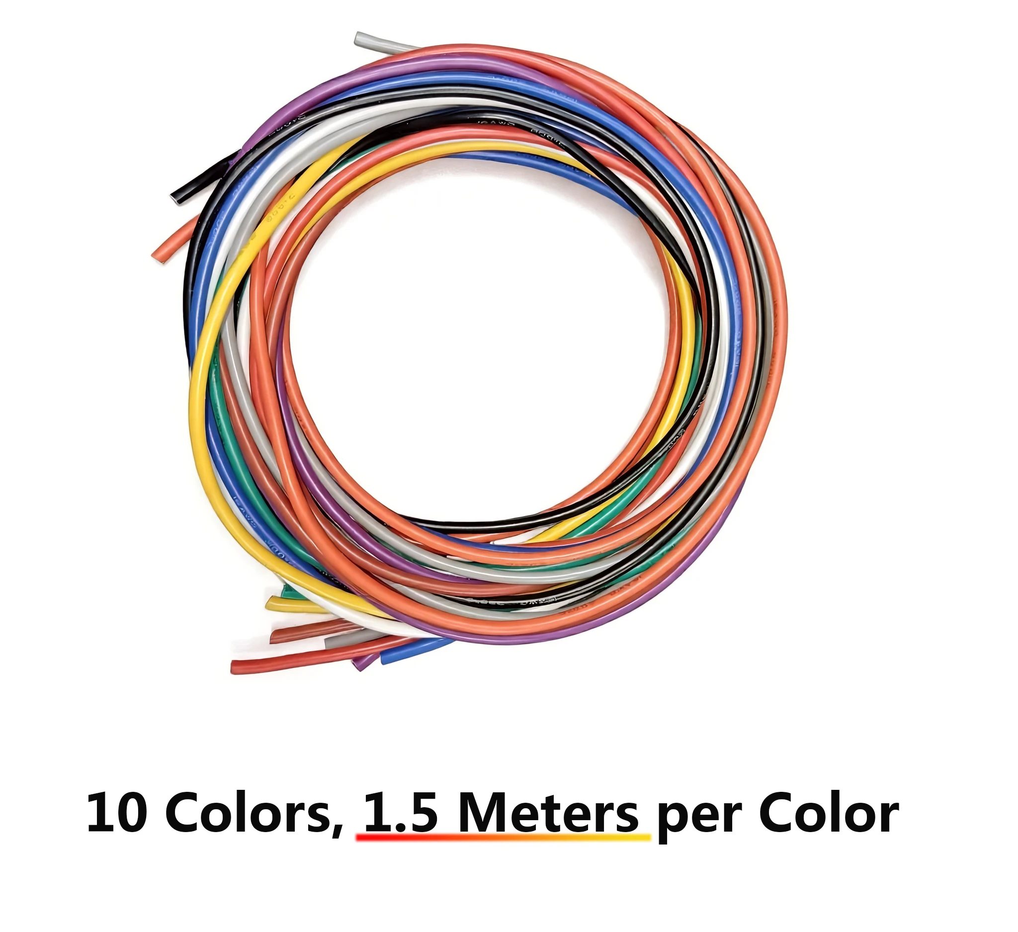 

Набор проводов силиконовых 10 цветов