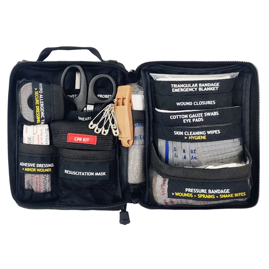 

VANYEE Small First Aid Kit, 125 Pieces Personal , Outdoor Emergency Survival Bag, Compact Medical Safety Case