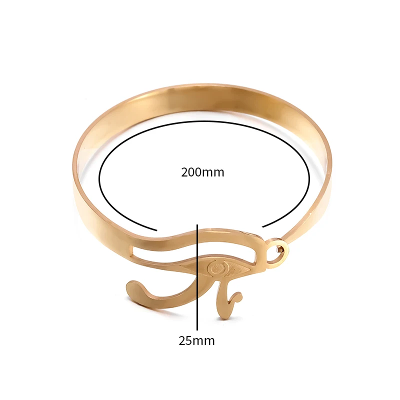 Регулируемый браслет из нержавеющей стали с изображением древнего египетского