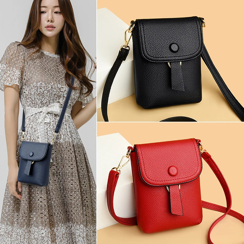 

New Mini Shoulder Bag for Women 100% Genuine Leather Messenger Bags Trend Handbag Luxury Crossbody Bags Purse Phone Bags Bolsos
