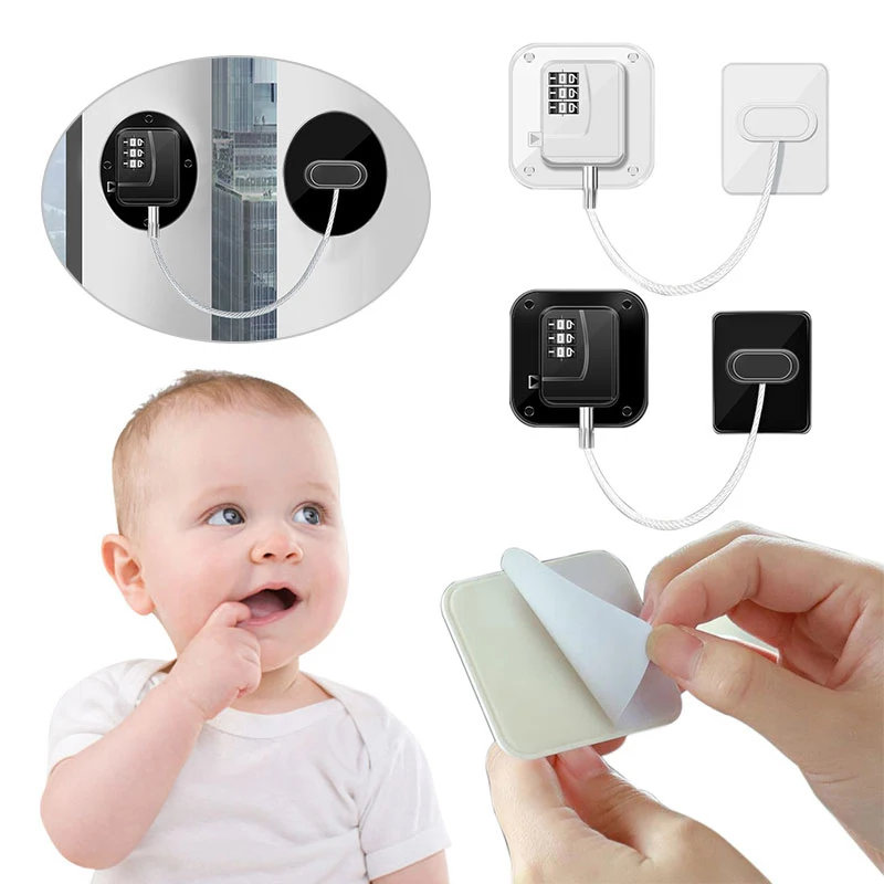 

Multifunctional Baby Safety Lock Window Limiter Home Children Drawer Refrigerator Cabinet Lock Password Design Baby Protection