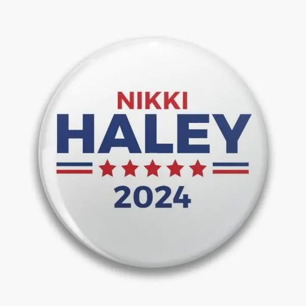 

Nikki Haley For President 2024 Campaign Customizable Soft Button Pin Decor Jewelry Clothes Collar Creative Gift Cartoon Funny