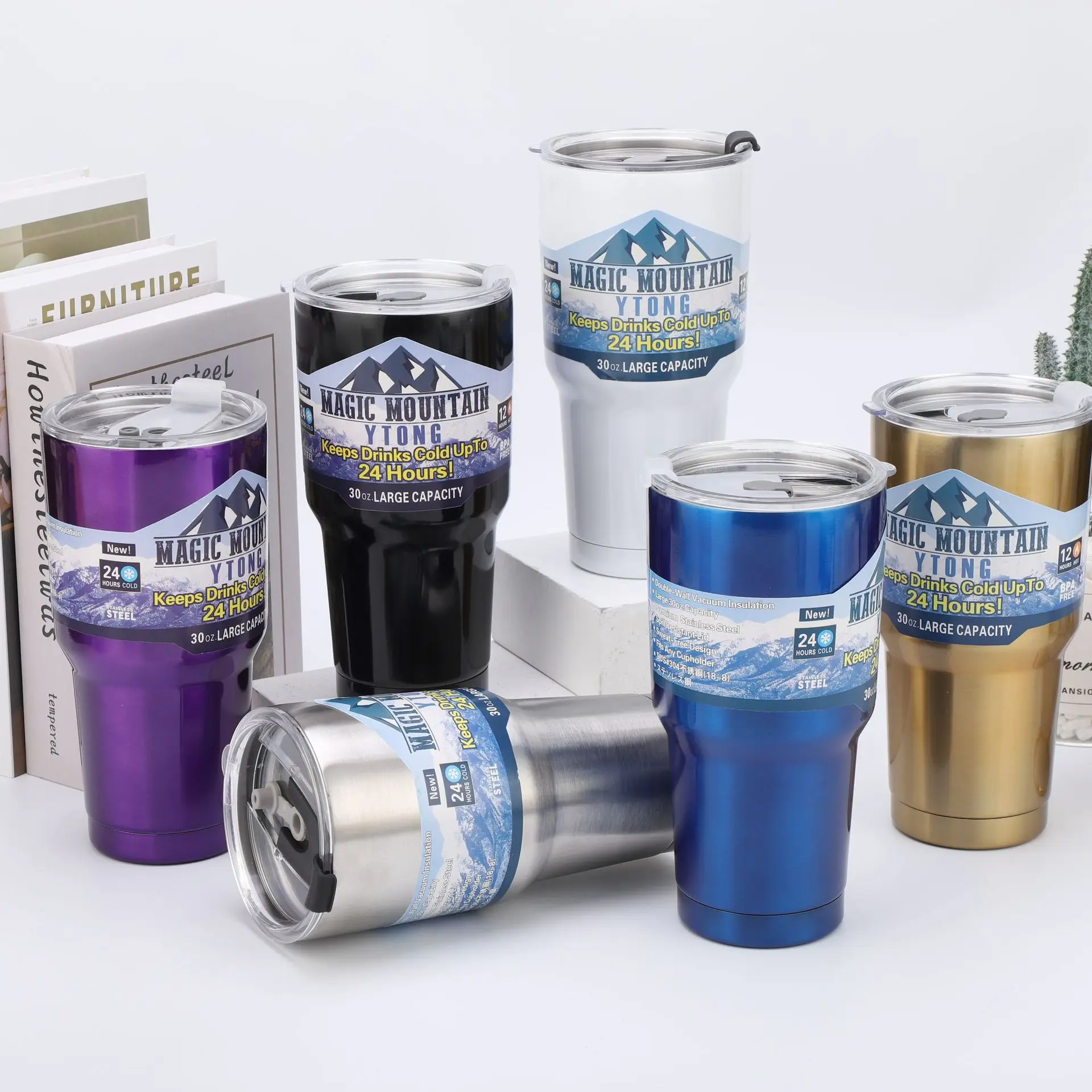 

30oz вакуумная нержавеющая сталь 20oz перевернутая двухстенная кофейная чашка с магнитной крышкой автомобильный термос водяной стакан термос ...
