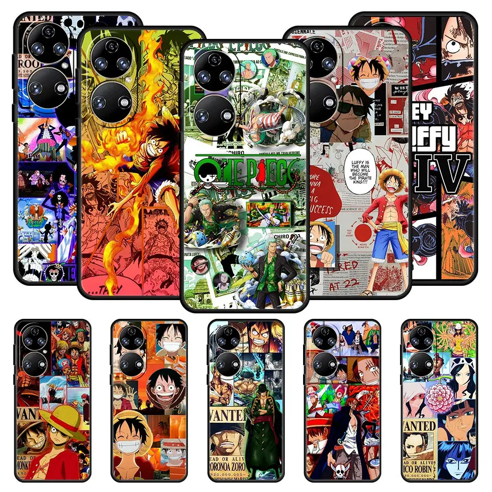 

Чехол для телефона Luffy с Аниме One Piece для Huawei P50 P30 Pro P20 P40 Lite E P Smart Z 2021 Y6 Y7 Y9 2019 Y6p Y9s Y7a, мягкий чехол