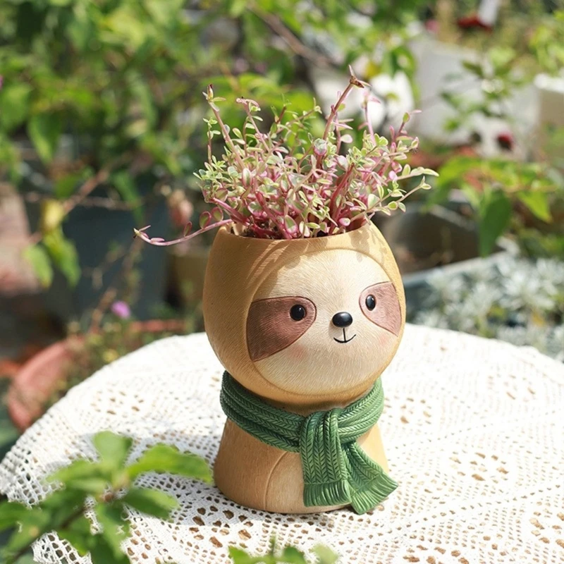 Ленивцы из бетона силиконовые формы сочные цветочные горшки глиняные для