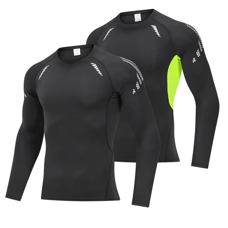 

Outdoor Tights Men's Sports Breathable Fitness Clothing Riding Training Long Sleeve Stretch Running Base Quick-drying Clothes
