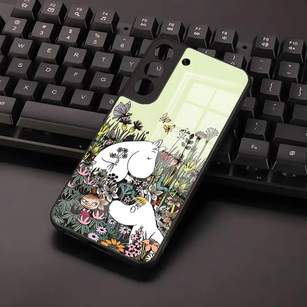 Anime M-Moomin-Hippo Phone Case For Samsung S24 S23 S21 S20 A34 A54 A53 M54 Note 20 Ultra Plus 2024 Glass Cover