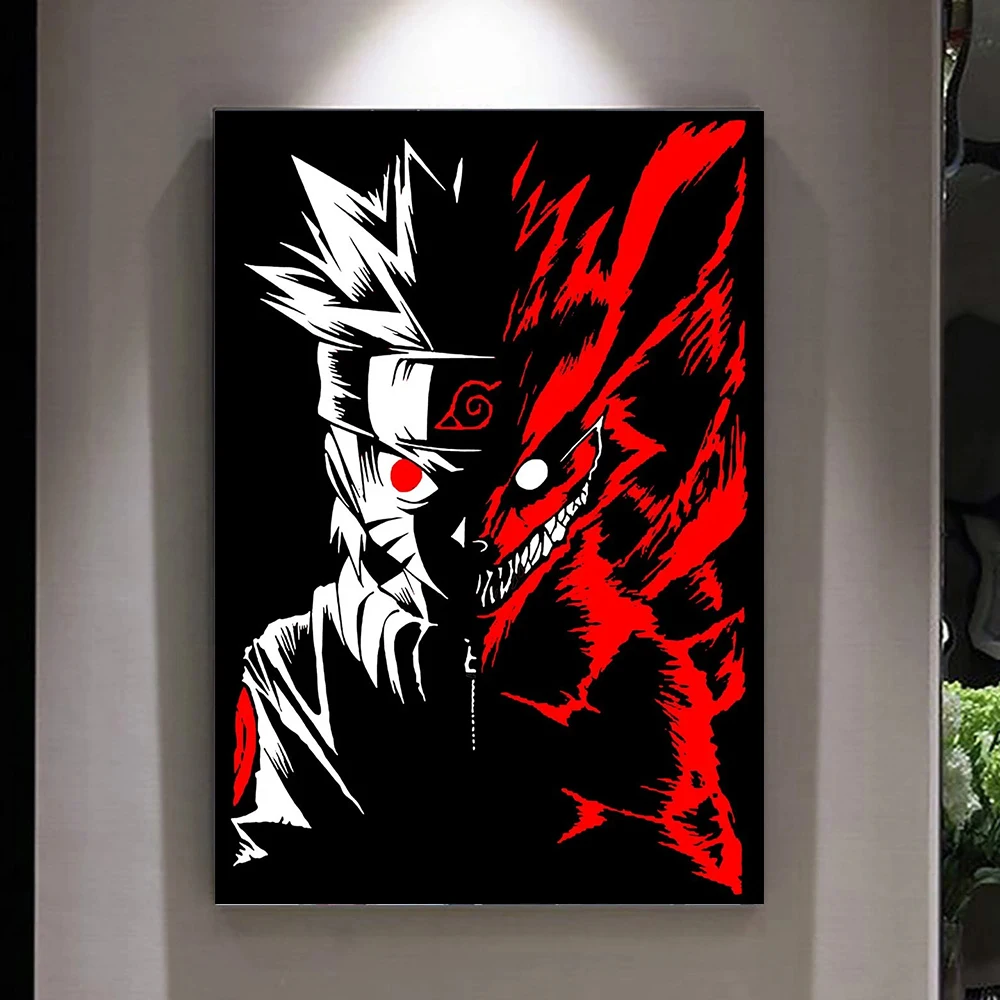 

Japanese Classic Anime Naruto Poster The demon Prints Abstract Canvas Painting Wall Art Picture Home Room Kids Bedroom Decor
