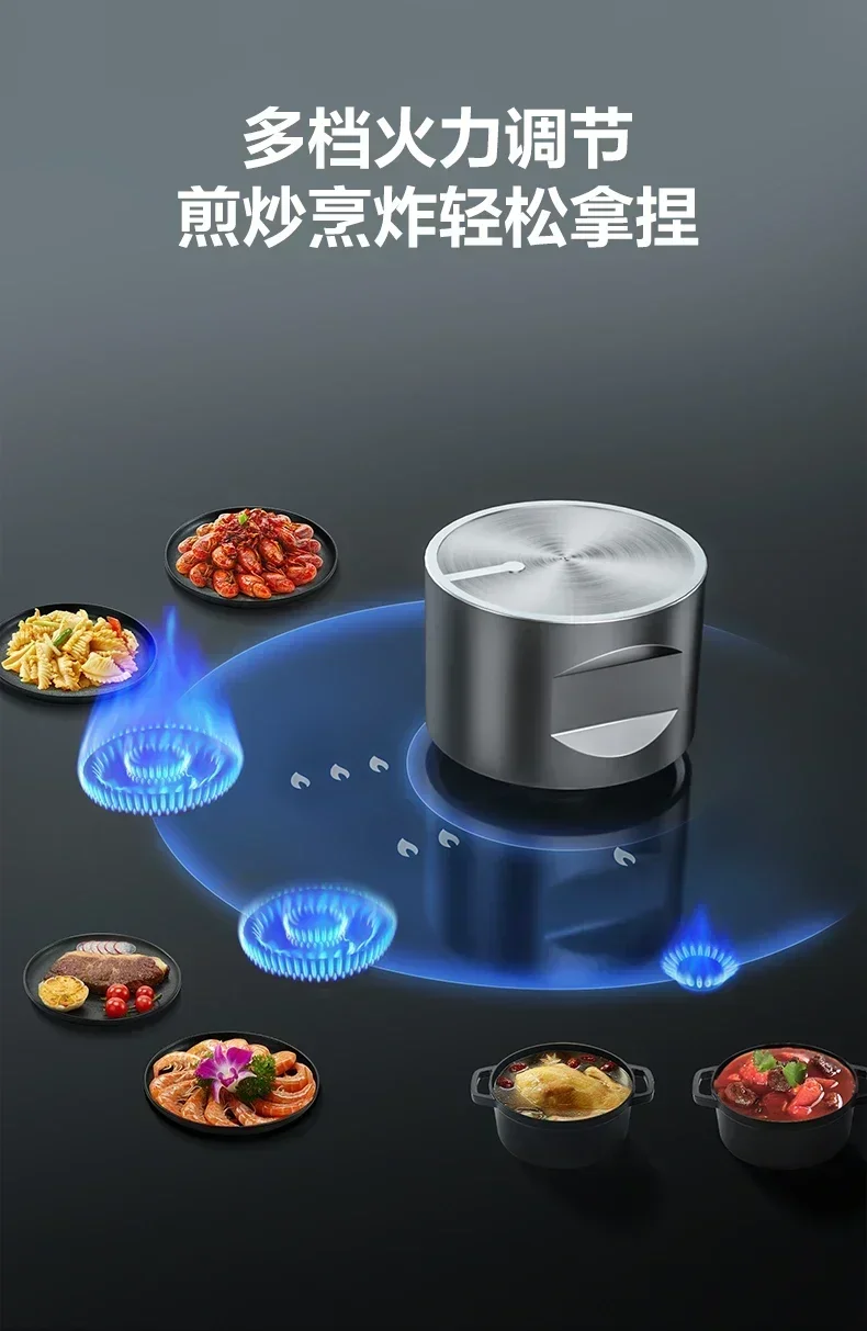 Натуральная газовая плита. Двойная кухонная горелка. Бытовой встраиваемый.