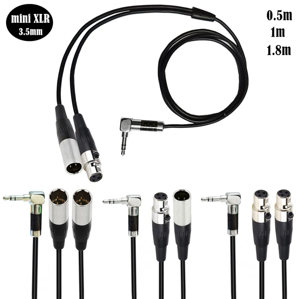 

Двойной мини 3Pin XLR штекер и гнездо до 3,5 мм 1/8 дюйма TRS штекер аудио Y-образный кабель 0,3 м/1 м/1,8 м;