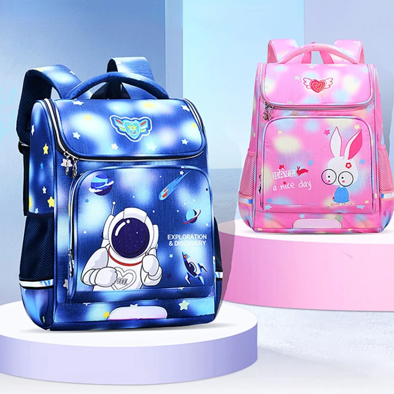 Girls Rabbit Boys Astronaut Dinosaur Cartoon Backpacks New Children Fashion High-capacity Breathable School Bags for Travel Hot