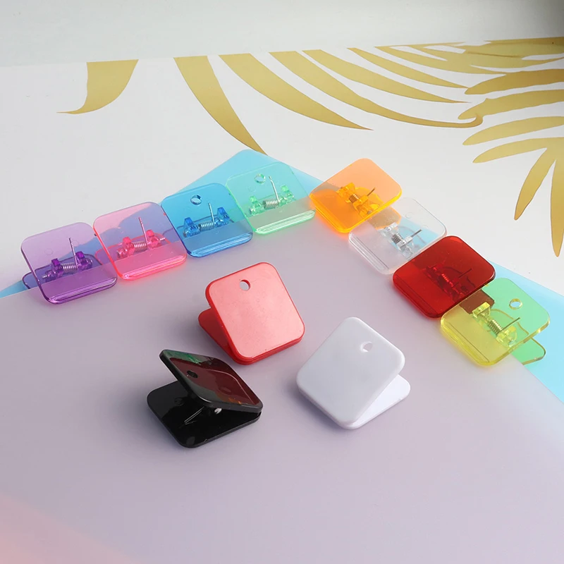 

Colorful Acrylic Paper Clip Clamp File Index Bill Holder Study Binder Clips Documents Organizer Office Stationery Supplies