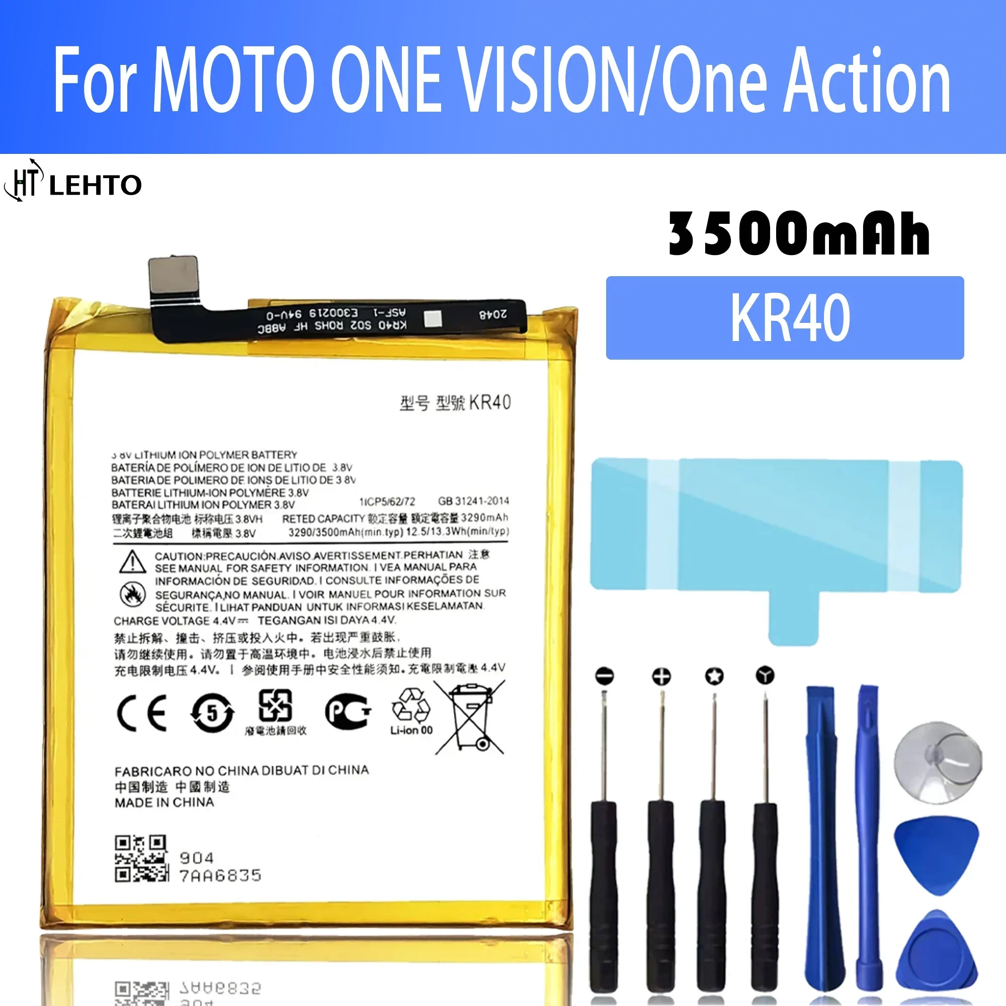 Аккумулятор KR40 для Motorola Moto One Action XT2013-1 / Vision XT1970-1 запасная часть оригинальные