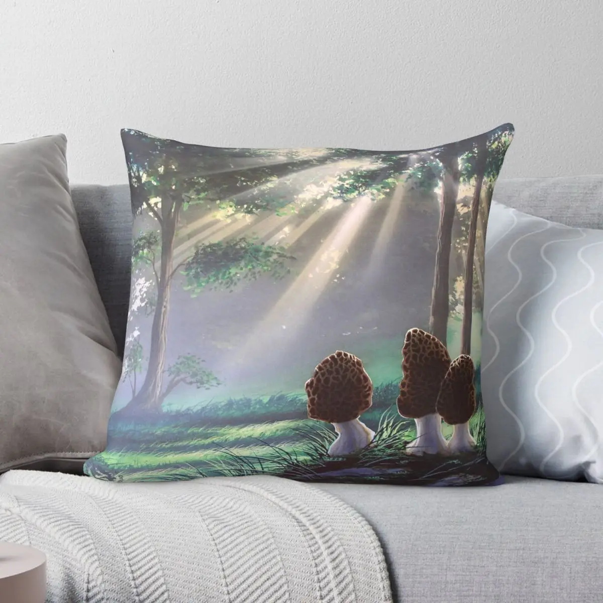 

Наволочка в виде гриба Мореля Woodfish из полиэстера и льна