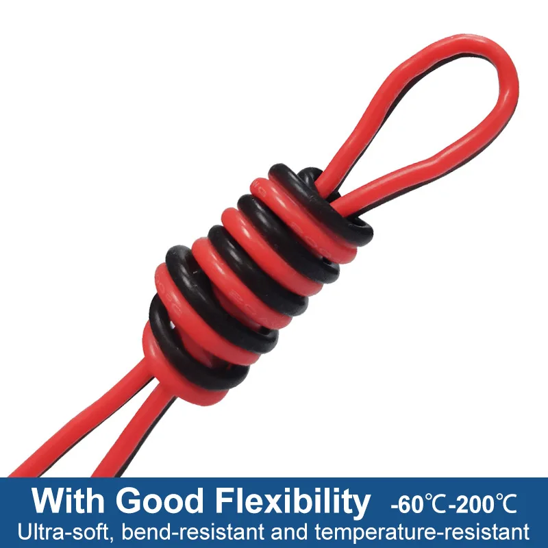 Мягкий силиконовый кабель 2 контакта 5 м оловянный медный двухпроводный 20 18 16 14 12 10