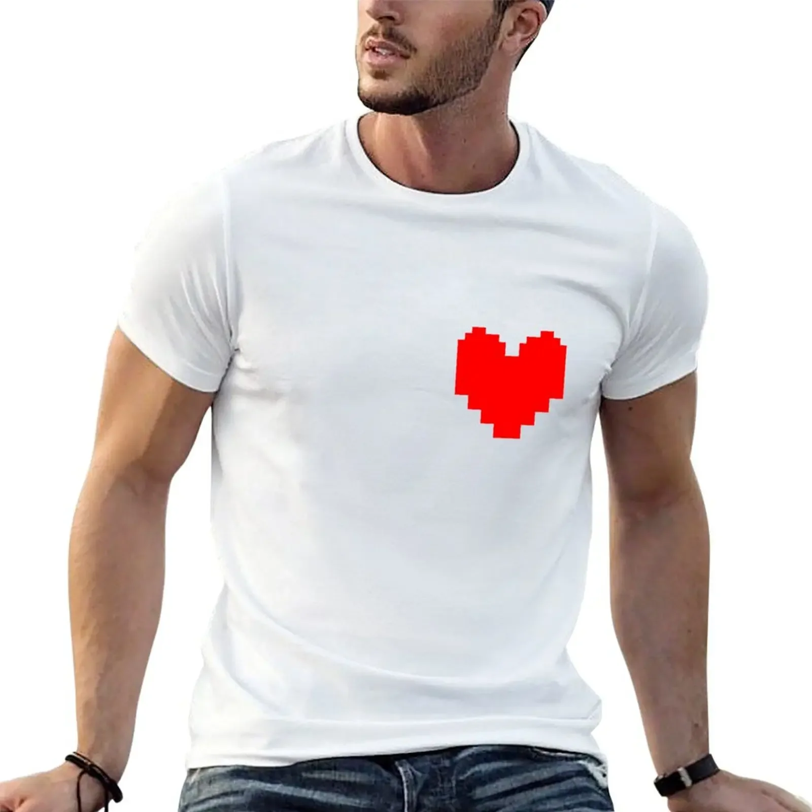 Футболка Undertale Heart аниме одежда в стиле дизайнерская футболка для мужчин