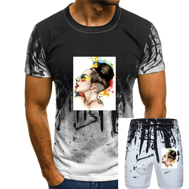 Модная женская футболка Леди Гага с акварельным принтом женская рубашка повседневные футболки хипстерская уличная одежда лето 2019 Топ Футболка