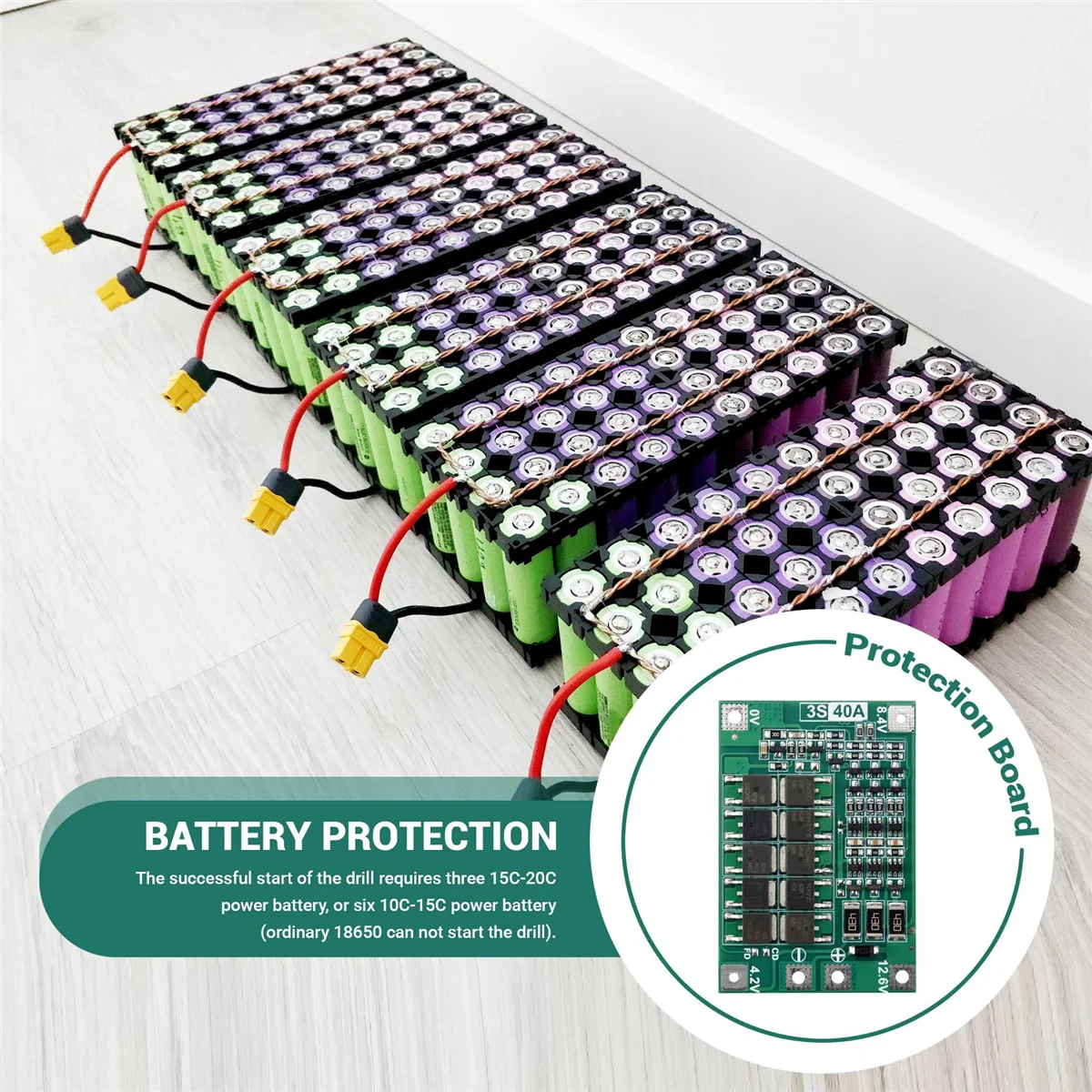 2 шт. защитная плата 3S 40A для отвертки 12 в Li-Ion 18650 Bms