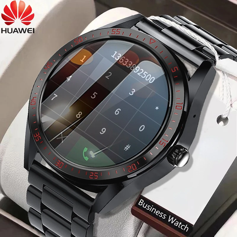 

Huawei 454*454 Screen Watch Weather Display Smart Watch Display The Time Bluetooth Call Local Music Smartwatch For Mens Android