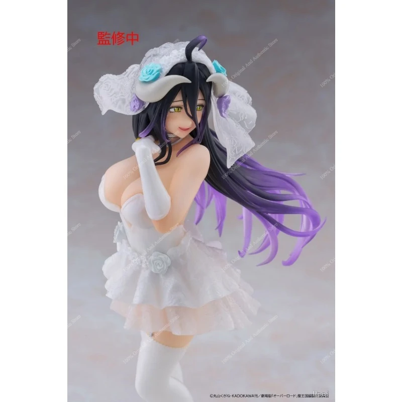 Фото В наличии 100% оригинальная фигурка Taito Coreful Overlord Albedo Wedding Ver. Аниме-фигурка из ПВХ для коллекционирования, украшение для рабочего стола, дома или комнаты, подарок. №4