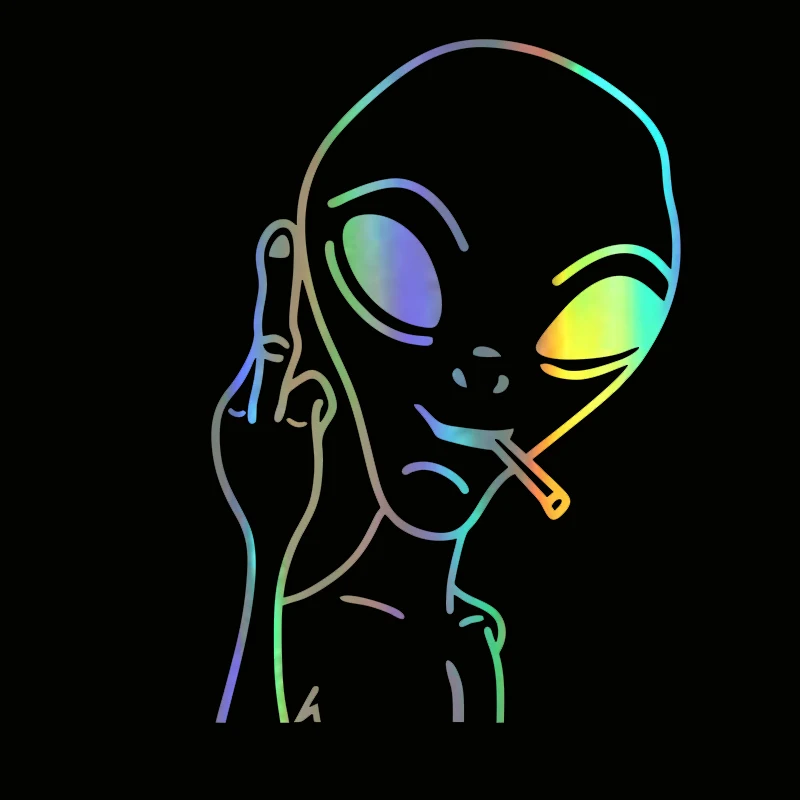 HungMieh автомобильные наклейки смешные инопланетянины индивидуальные НЛО Лазерная