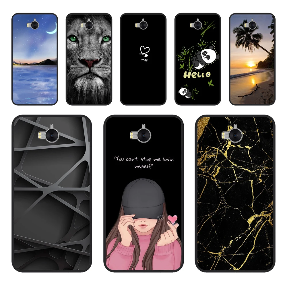 Для Huawei Y5 2017, чехол 5,0 дюйма, Женская силиконовая Мягкая задняя крышка из ТПУ, чехол для Huawei Y 5 Y5 2017, чехлы для телефонов, чехлы