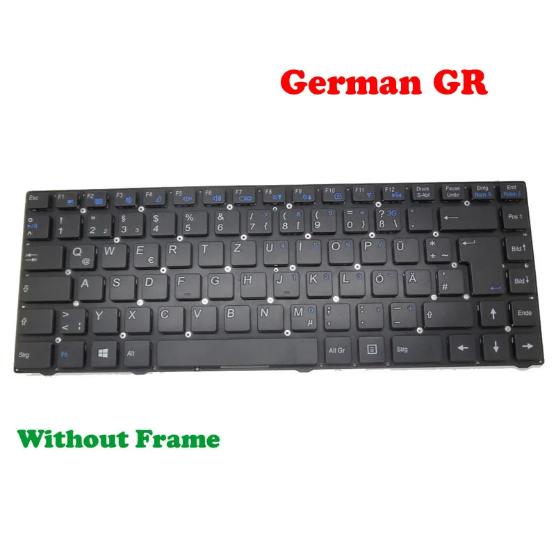 Клавиатура ноутбука для Clevo W130EV MP-10F86D0-4301 MP-10F86D0-4301W MP-10F86S0-4301W MP-10F86LA-4303W Немецкий GR