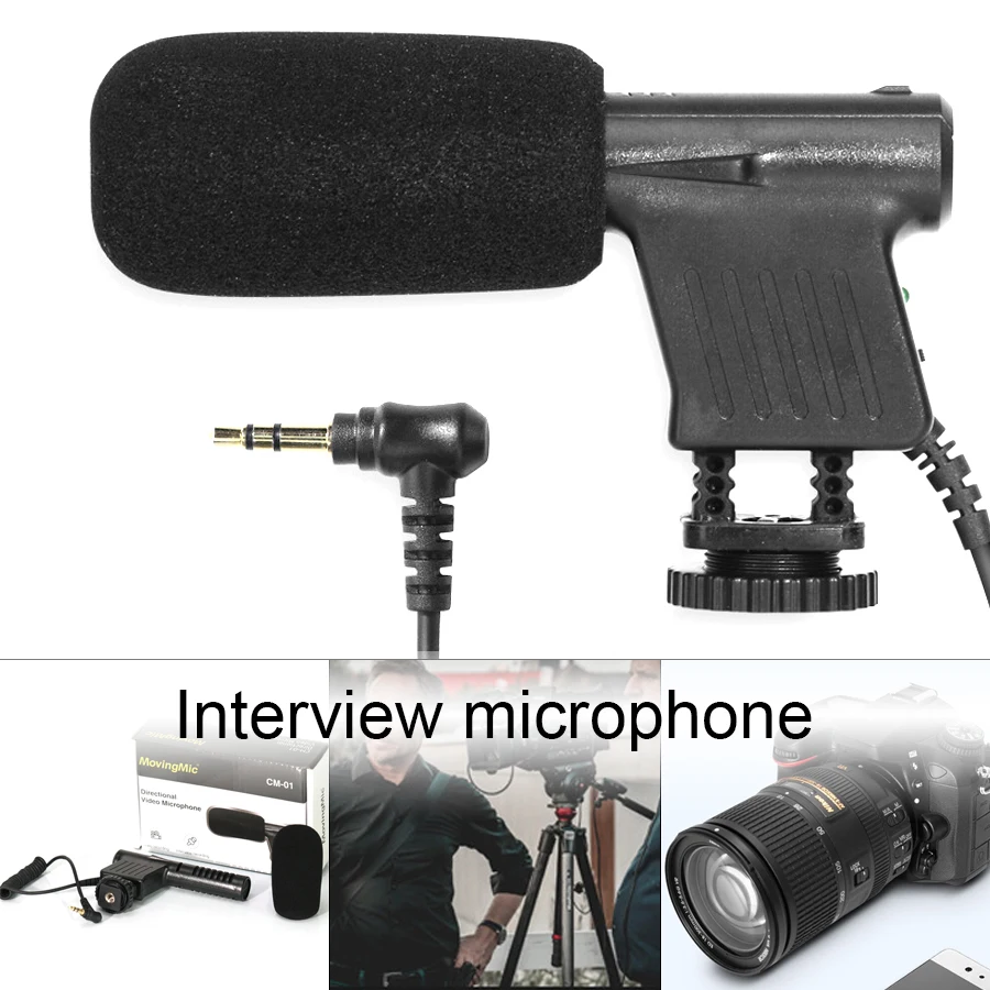 

Mobile Phone SLR Condenser Microphone Hot Shoe Camera Vlog Mic Recording Professional Photography Flashlight Microphone
