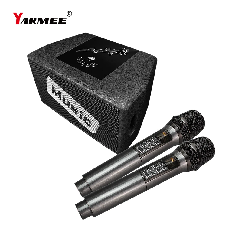 Фото Профессиональная беспроводная система караоке YARMEE, пение с 2 микрофонами, Bluetooth динамик, усилитель Vioce для дома, KTV Вечерние №4