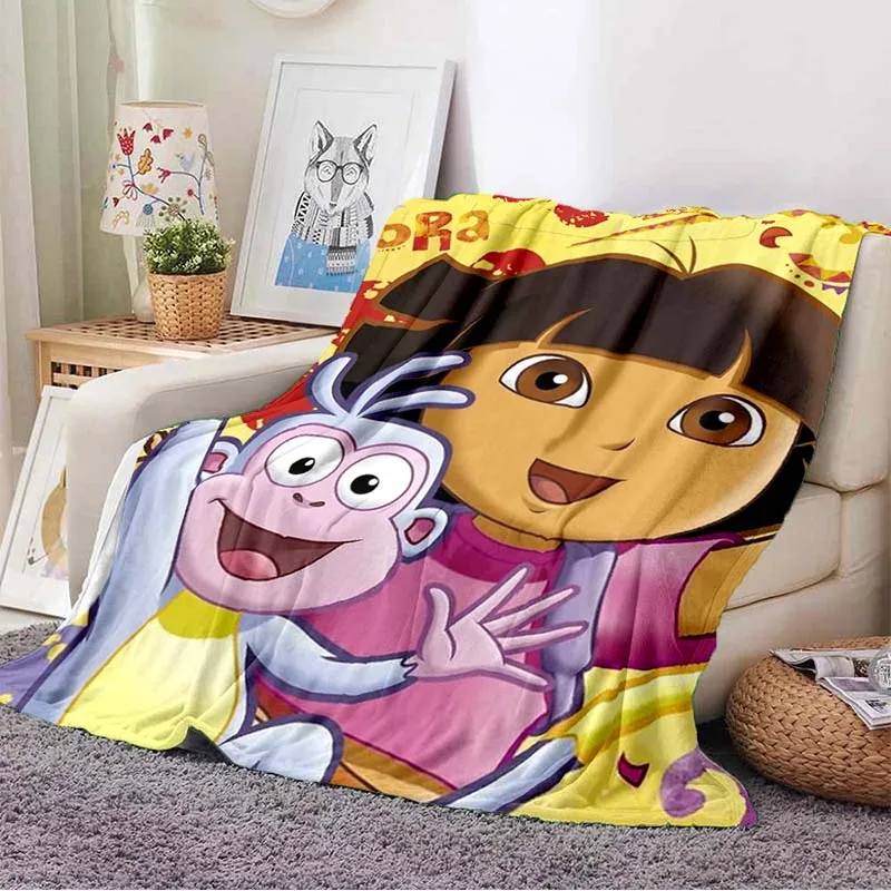 D-Dora the Explorer Adventure мультяшное одеяло чехол на диван мягкое пушистое Фланелевое