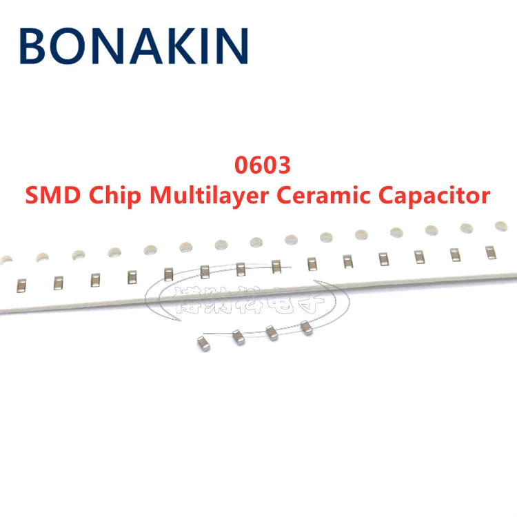 

100PCS 0603 470NF 16V 25V 50V 100V 10% 474K X7R 1608 SMD Chip Multilayer Ceramic Capacitor