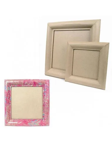 Квадратные фоторамки из бумажной ткани для украшения своими руками 20x20