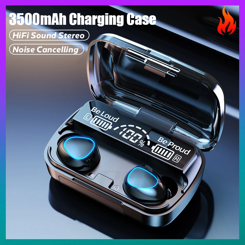

M10 TWS Bluetooth 5.1 Earphones LED Display 9D Stereo Hifi Bass Music With Mic Noice Cancelling Wireless Headphone Sport Earbuds