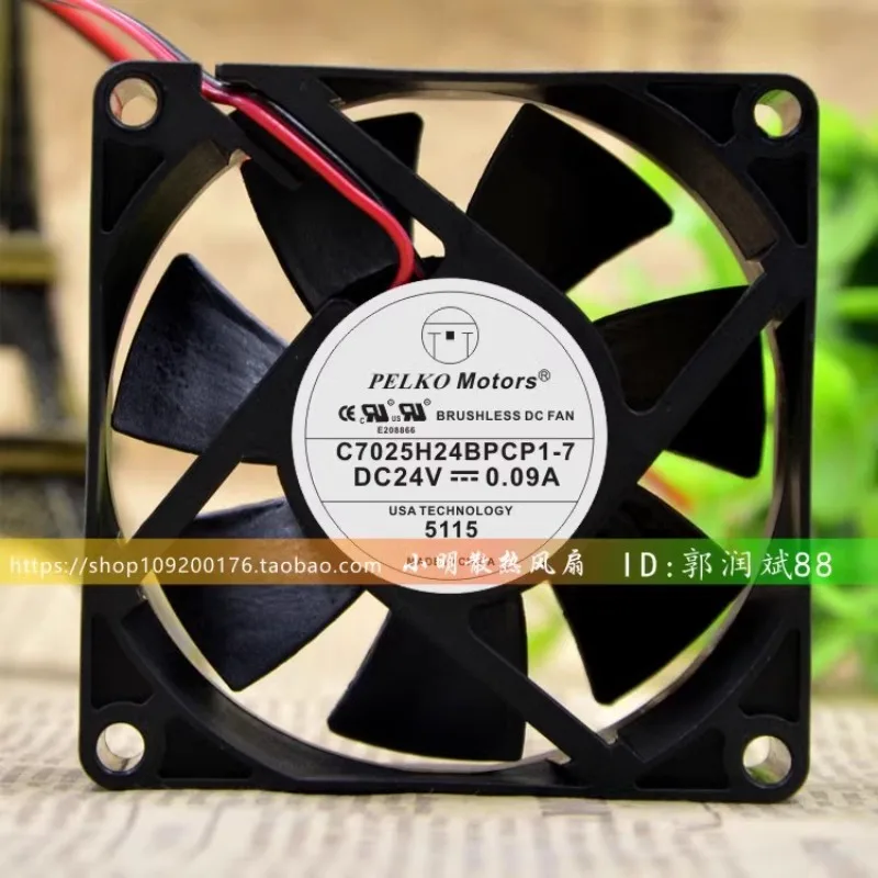 Новый вентилятор ЦП для PELKO MOTORS C7025H24BPCP1C-7 24 В 0,09a, инверторный вентилятор 7 см 7025 дюйма 70*70*25 мм
